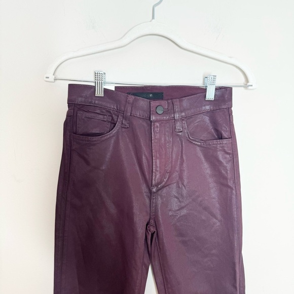 NWT Joe's Jeans The Charlie Coated Highrise Skinny Ankle Vineyard Size 25 - Picture 3 of 6